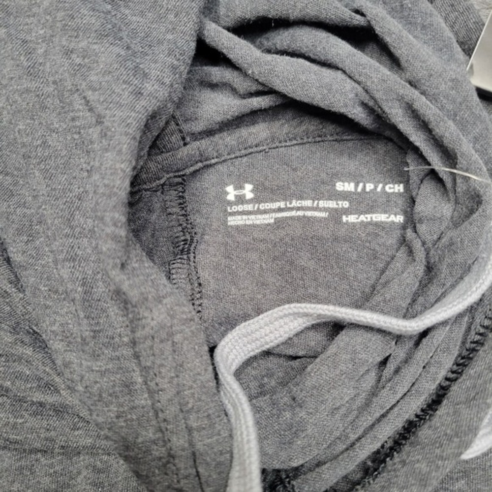 New Under Armour Women Hoodie Small Grey‎ Pockets Pullover Loose Heatgear Thin - Picture 6 of 11